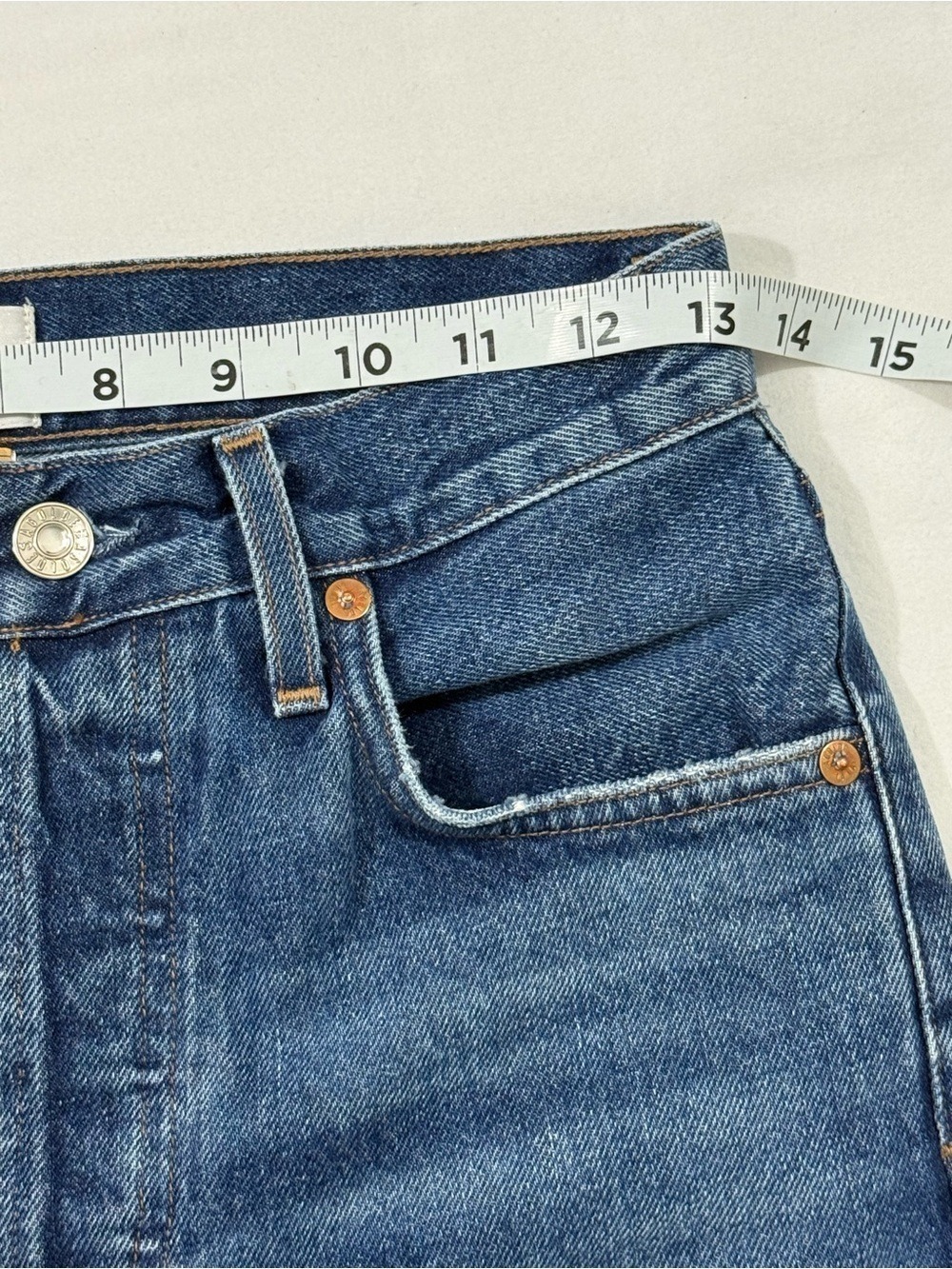 AGOLDE x Amour Vert High Rise Straight Leg Jeans Organic Cotton USA 24 - Picture 10 of 14